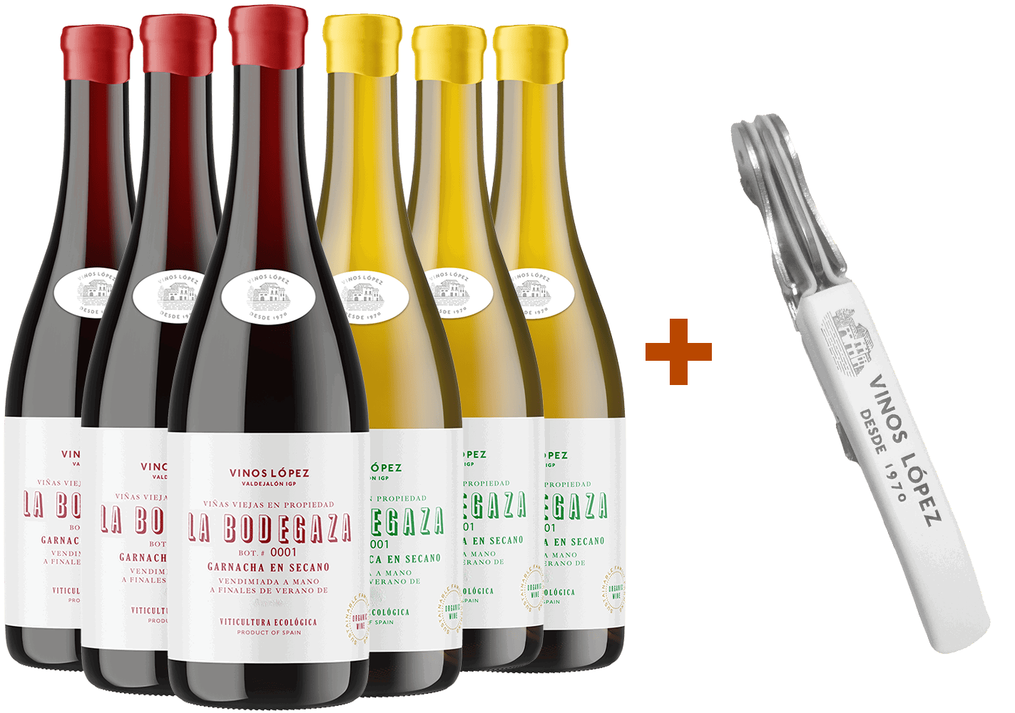 Pack descubrimiento Bodegaza Valdejalón IGP BIO (+ regalo sacacorchos) BIO