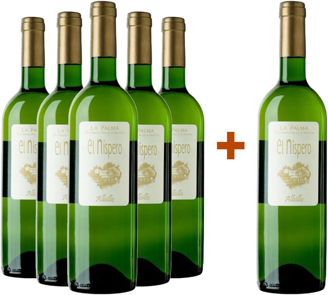 Pack Descuento 5+1 El Níspero Albillo Criollo La Palma DO