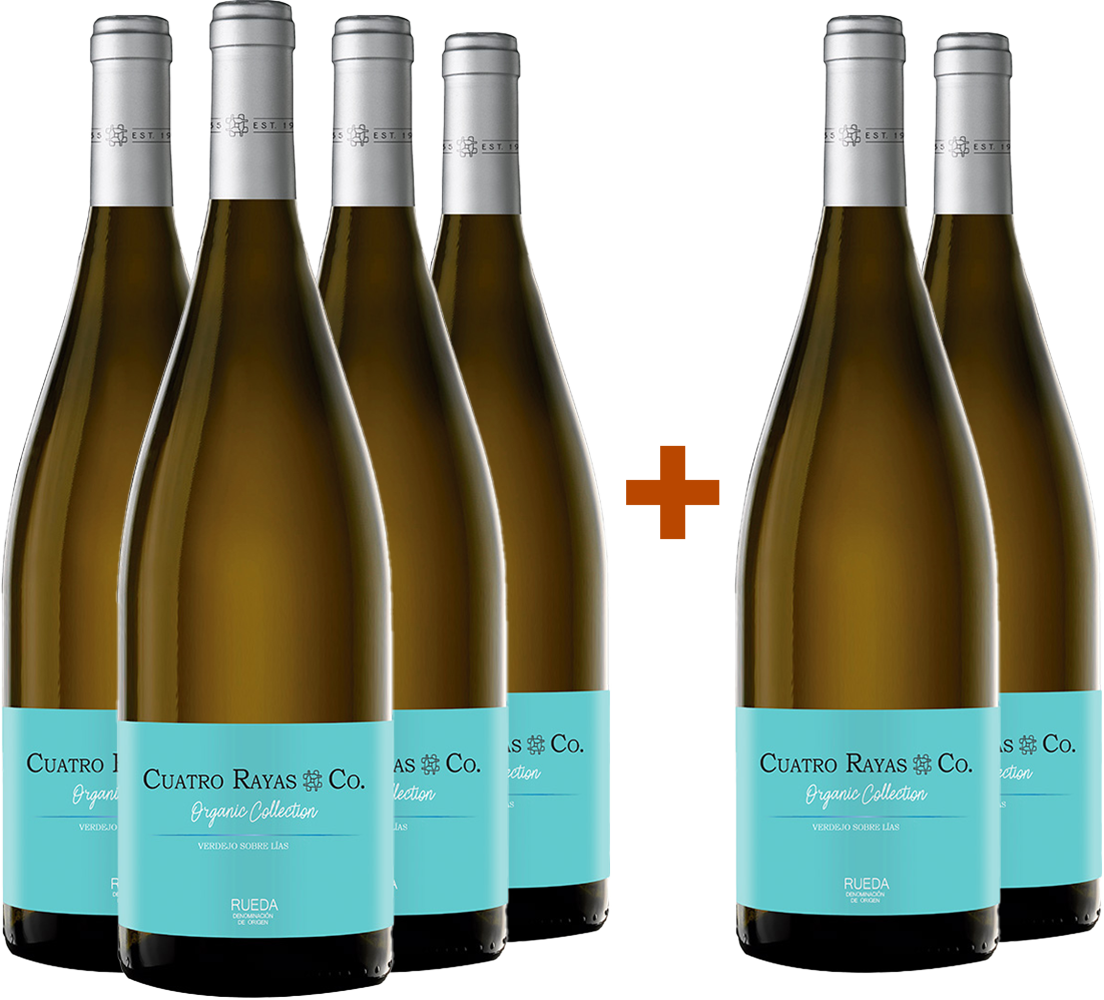 Pack descuento 4+2 Cuatro Rayas #Co Organic Rueda DO BIO BIO