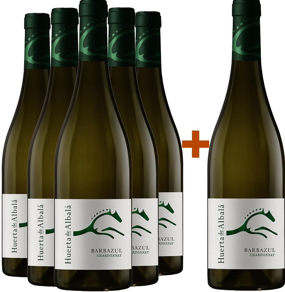 Pack descuento 5+1 Barbazul Blanco Chardonnay Cádiz VT