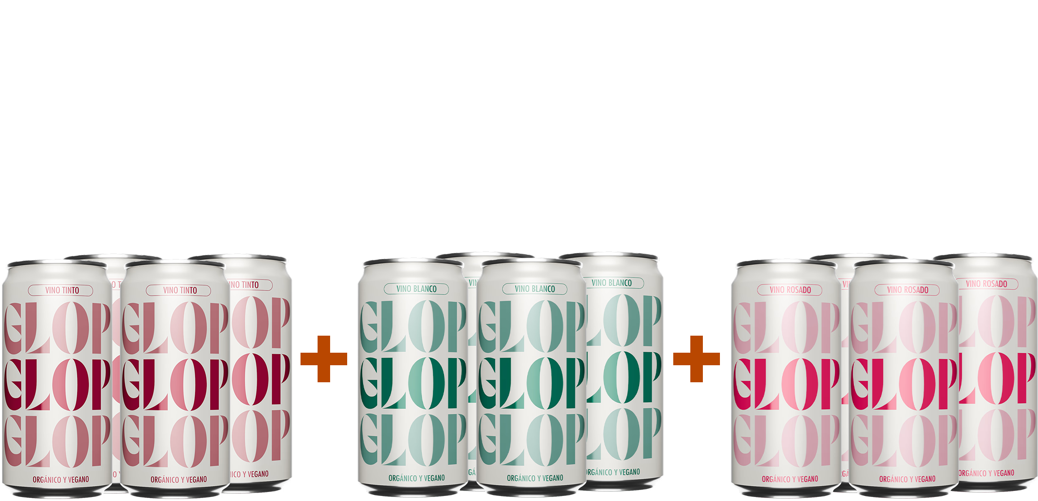 Pack Degustación 4 Glop Vino Tinto + 4 Glop Vino Blanco + 4 Glop Vino Rosado BIO