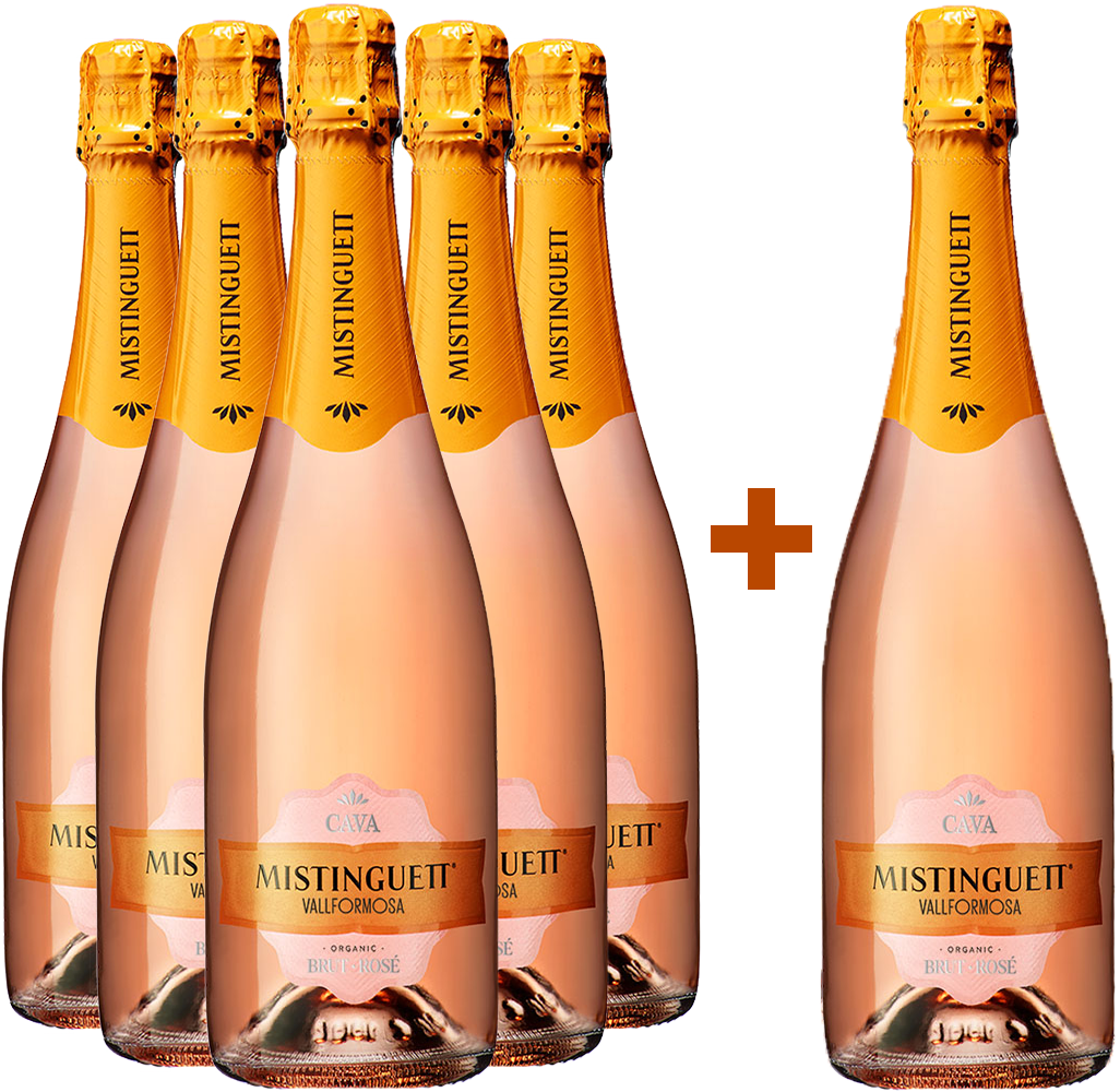 Pack descuento 5+1 Mistinguett Rosé Cava DO BIO