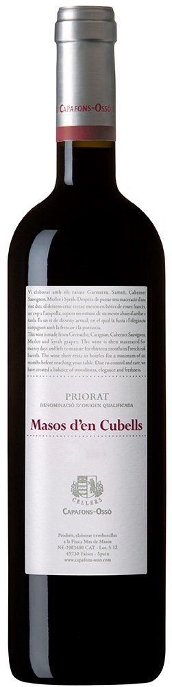 2015 Celler Capafons-Osso Masos d´en Cubells Priorat DOCa
