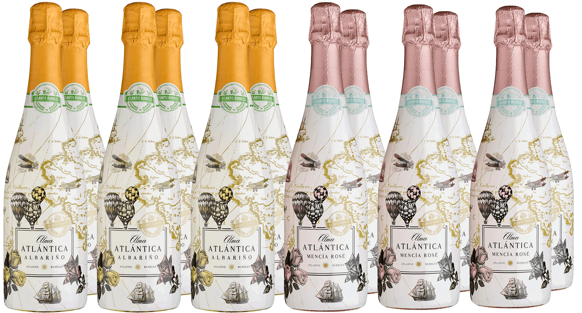 Pack degustación Espumosos Alma Atlántica (6 Albariño + 6 Mencía Rosé)