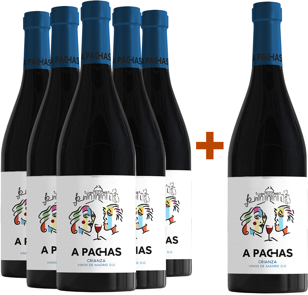 Pack descuento 5+1 A Pachas Crianza Madrid DO
