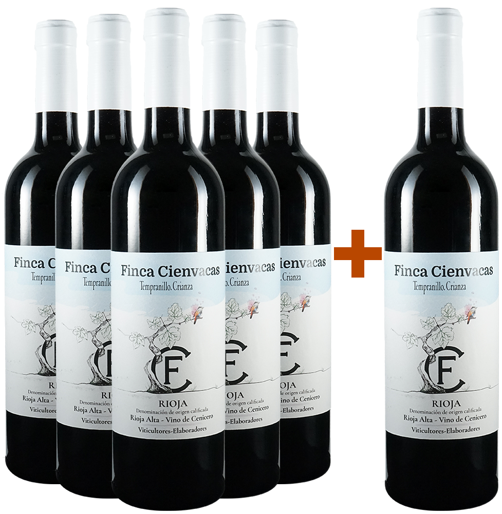 Pack descuento 5+1 Finca Cienvacas Crianza