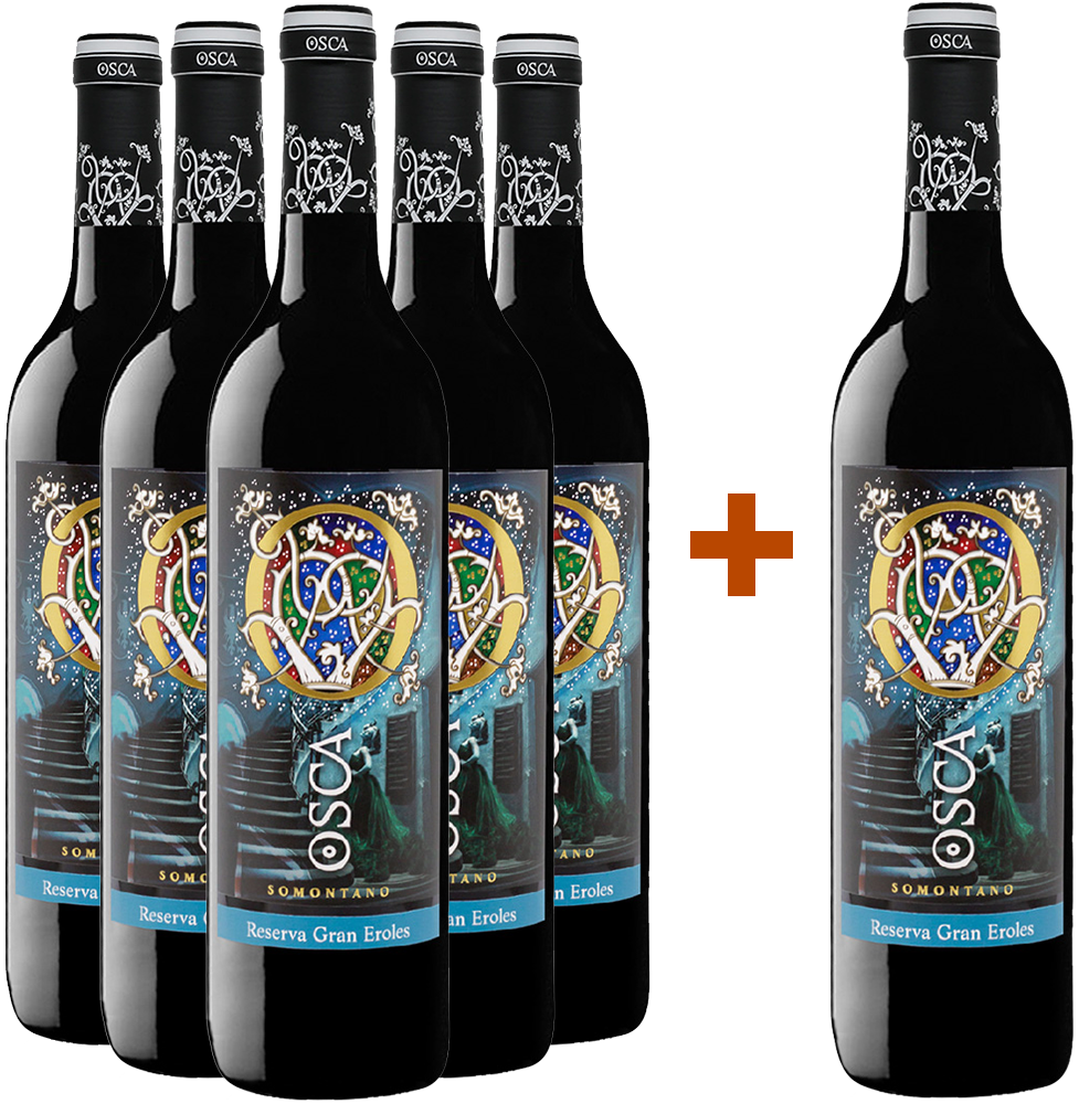 Pack descuento 5+1 Bodegas Osca Reserva Somontano DO