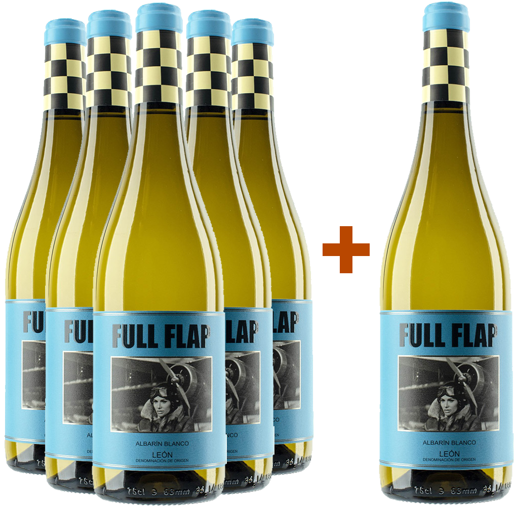 Pack descuento 5+1 Full Flap Albarín Blanco León DO