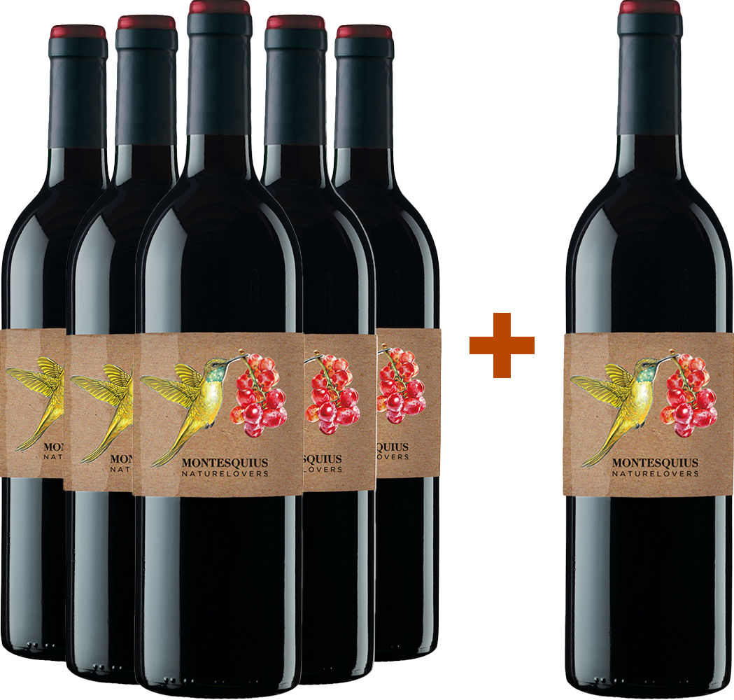Pack descuento 5+1 Naturelovers Merlot Penedès DO BIO