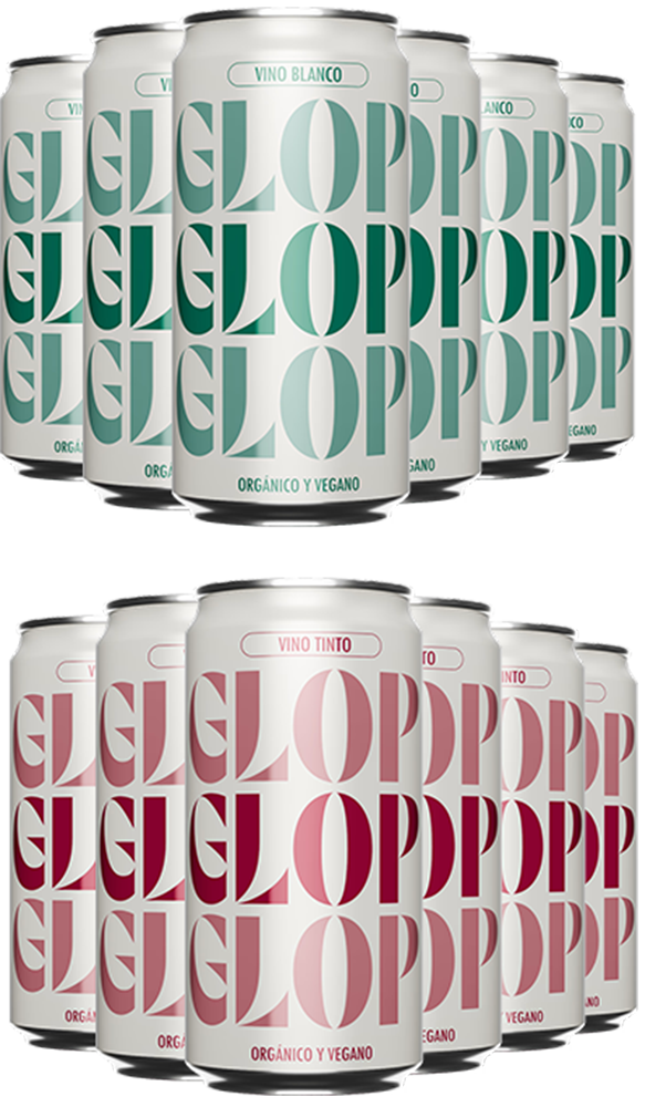 Pack Degustación 6 Glop Vino Tinto + 6 Glop Vino Blanco BIO