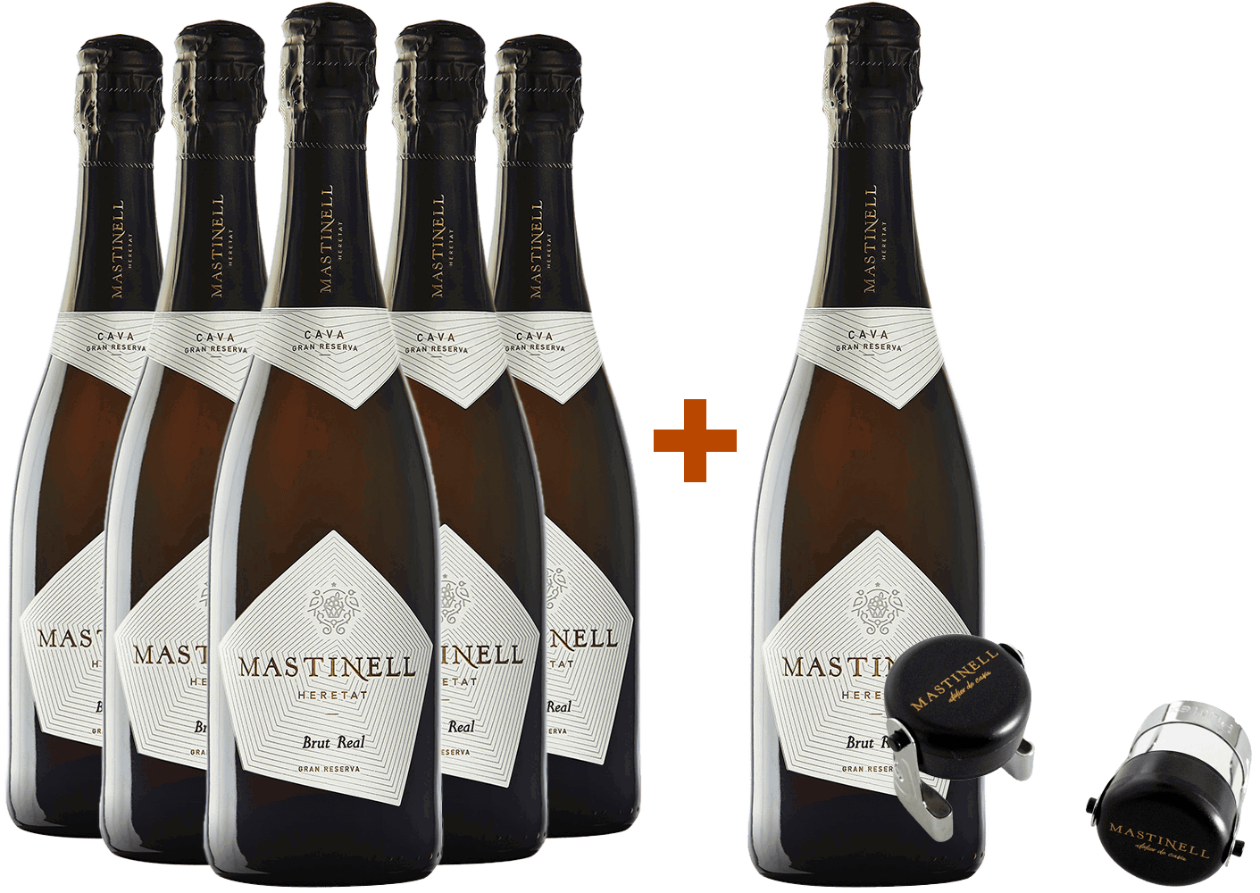 Pack Descuento 5+1 "Brut Real" Cava Gran Reserva DO (+ tapón de regalo) BIO
