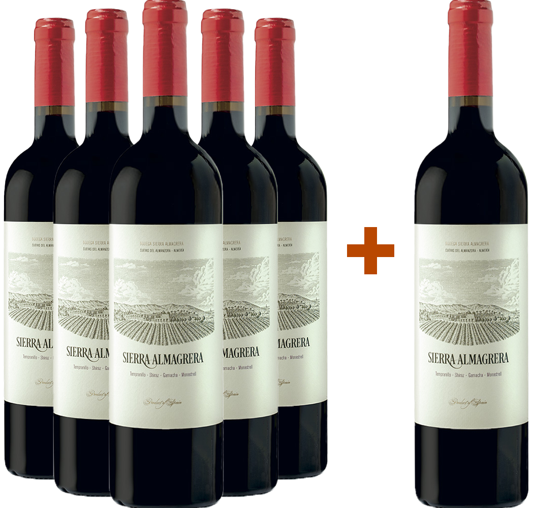 Pack descuento 5+1 Sierra Almagrera Tinto Desierto de Almería VT