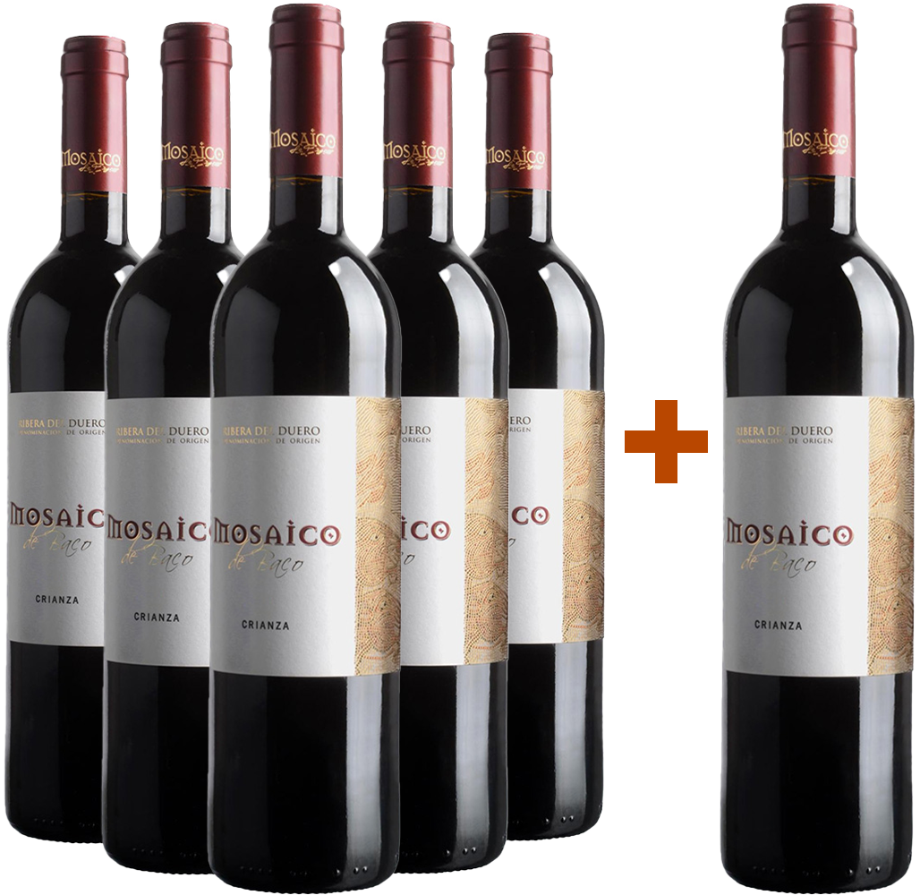 Pack descuento 5+1 Crianza El Mosaico de Baco Ribera del Duero DO