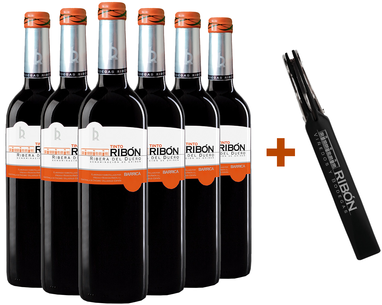 Pack Descuento Tinto Ribón Barrica Ribera del Duero DO (+ sacacorchos de regalo)