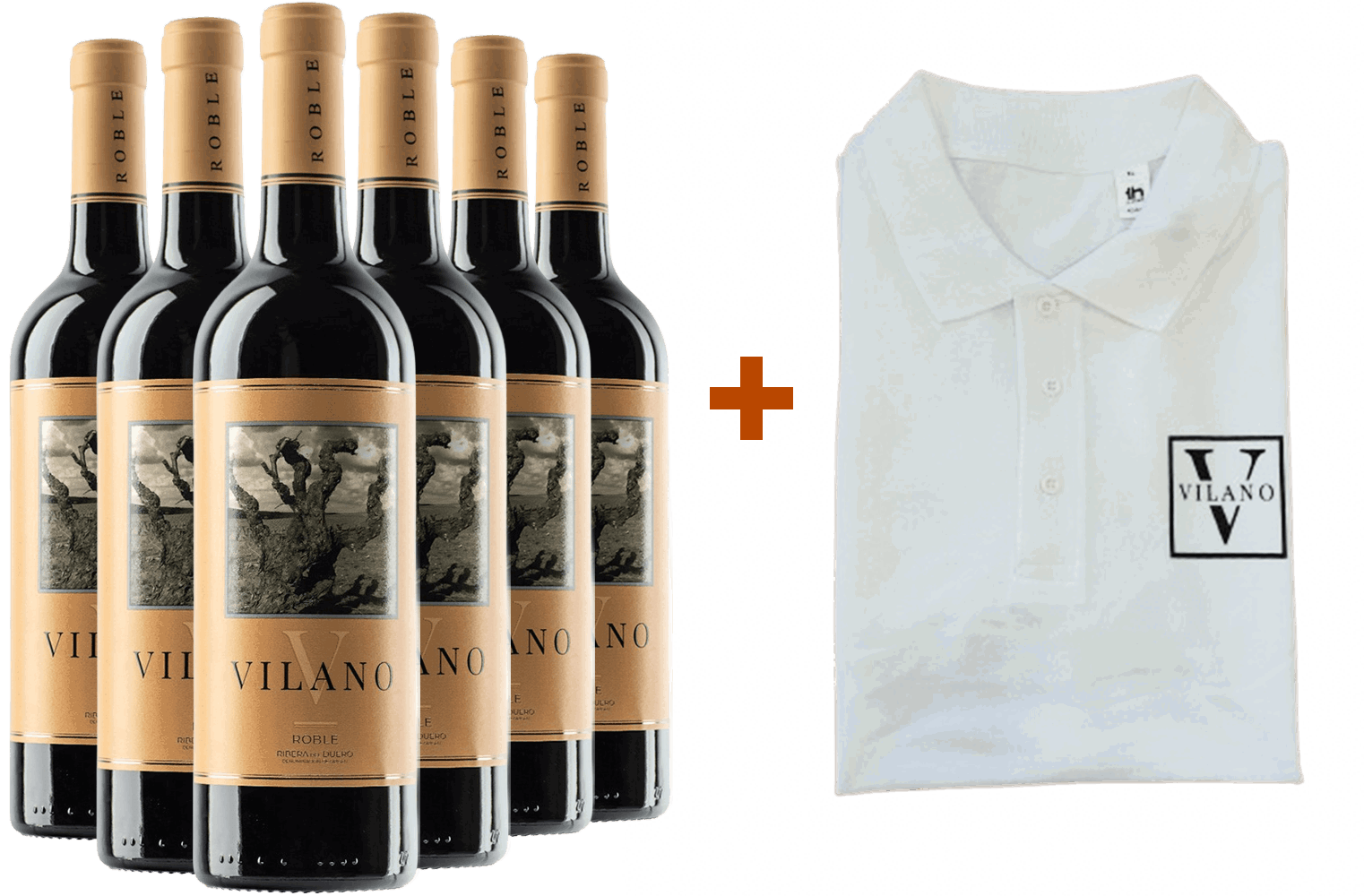 Pack Vilano Roble Ribera del Duero DO + Polo blanca