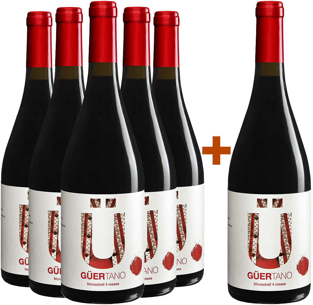 Pack descuento 5+1 Güertano Tinto Monastrell Jumilla DO